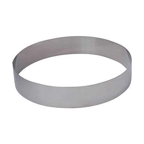 De Acquisto - Anello Per Torte In Acciaio Inox, Altezza 4,5 Cm, Acciaio Inossidabile, Argento, 20,8 X 20,190000000000001 X 5,59 Centimetri - Foto 1