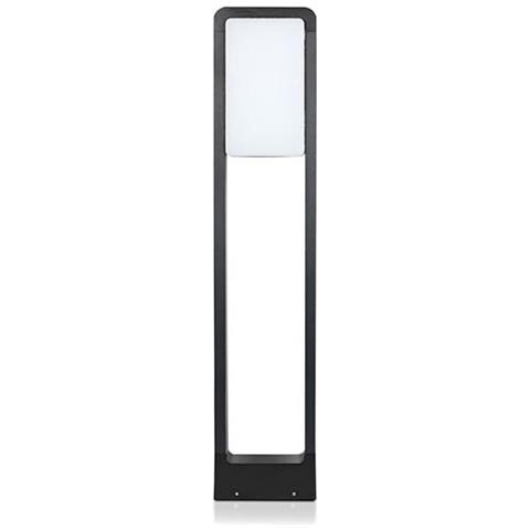 V-tac Vt-33 Lampada Led Da Giardino 10w Chip Samsung Fissaggio A Terra 80cm Nero In Alluminio Ip65 Bianco Freddo 6400k - Sku 20115 - Foto 1