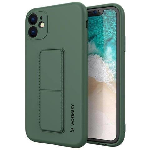 Custodia Kickstand In Silicone Per Samsung Galaxy A72 4g Verde Scuro - Foto 15