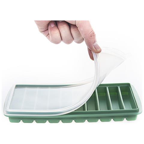 HTN Striscia A Forma Di Cubetto Ghiaccio Silicone In Silicone Contenitore Di Stoccaggio Stampo Con Copertura