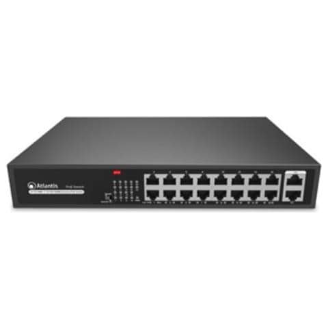 Switch NetPower G18PoE16 16 Porte Gigabit Ethernet con 2 Porte Ethernet PoE 10 / 100 Mbps RJ45 Unmanaged - Foto 1