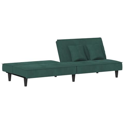 Divano Letto Verde Scuro In Velluto - Foto 9