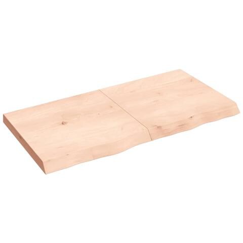 Piano Bagno 120x60x (2-6) cm in Legno Massello Non Trattato - Foto 1