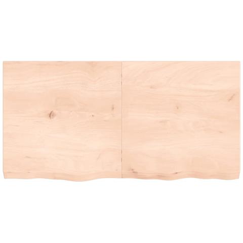 Piano Bagno 120x60x (2-6) cm in Legno Massello Non Trattato - Foto 8