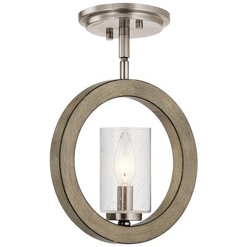 Sospensione Industrial Nordica Grand Bank Acciaio Grigio Antico Vetro 1 Luce E14 - Foto 2