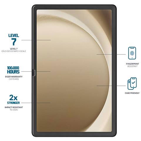 Salvadisplay Per Galaxy Tab A9 Plus In Vetro Temperato Premium 2,5d, Trasparente - Foto 3