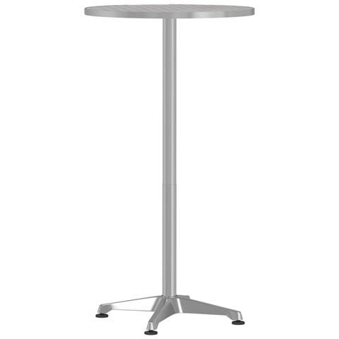 Tavolo Da Bar Per Esterni Regolabile 59,5x70/109,5cm Alluminio - Foto 2