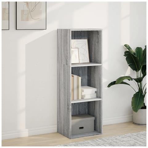 Libreria Grigio Sonoma 40x30x114 Cm In Legno Multistrato - Foto 3