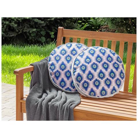 Set Di 2 Cuscini Ceriana 40 X 40 Cm Animalier Blu - Foto 1