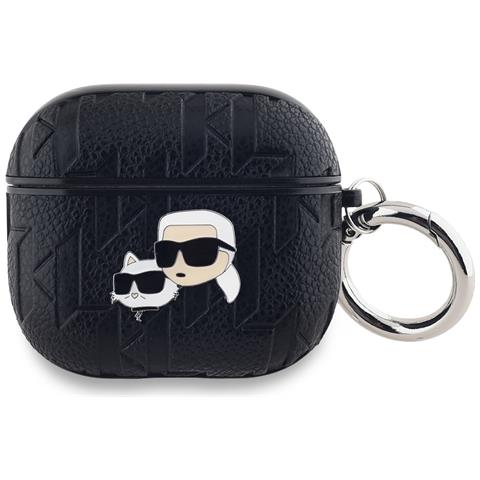 Custodia Per Airpods 3 Con Motivo Karl E Choupette In Rilievo, Nero - Foto 1