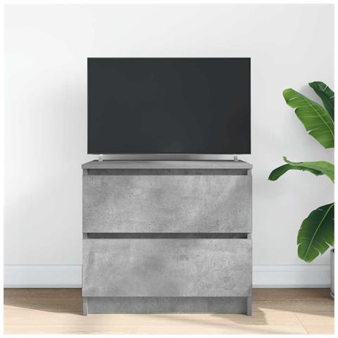 Mobile Porta Tv Grigio Cemento 60x35x54 Cm In Legno Multistrato - Foto 3