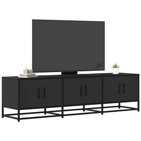 Mobile Porta Tv Nero 150x35x41 Cm In Truciolato E Metallo - Foto 1