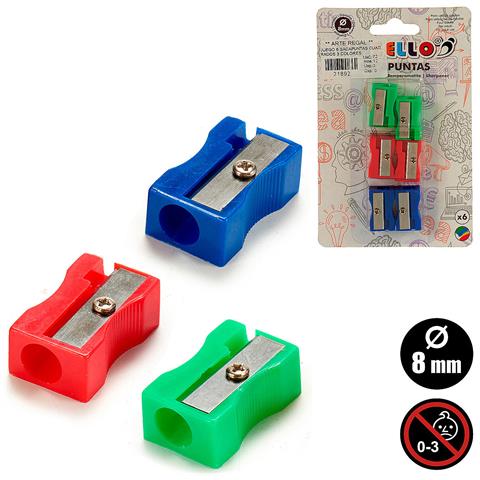 Set Di 6 Temperamatite. Assortito In 3 Colori. - Foto 2