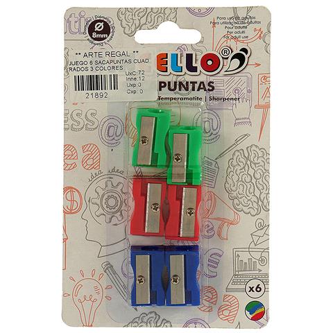 Set Di 6 Temperamatite. Assortito In 3 Colori. - Foto 3