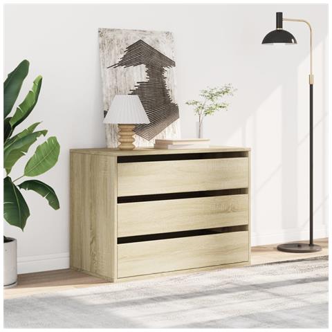 Lusso Casadino -  Cassettiera Angolare Rovere Sonoma 80x41x58cm Legno Multistrato - Foto 2