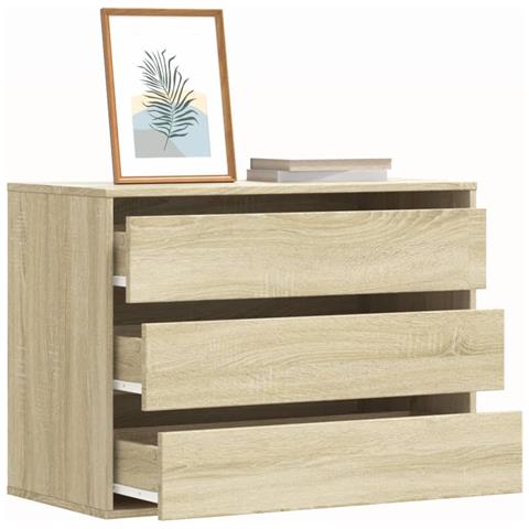 Lusso Casadino -  Cassettiera Angolare Rovere Sonoma 80x41x58cm Legno Multistrato - Foto 8