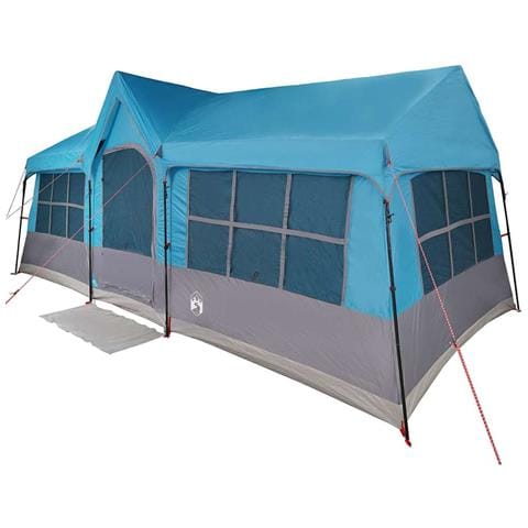 Tenda da campeggio con finestre blu per 12 persone impermeabile - Foto 1