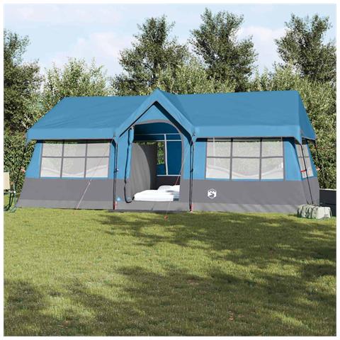 Tenda da campeggio con finestre blu per 12 persone impermeabile - Foto 2