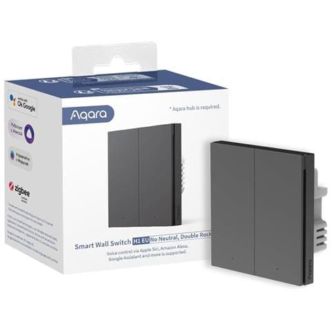 Interruttore A Parete Intelligente Zigbee 3.0 Senza Neutro A Doppio Pulsante, Grigio - Foto 2
