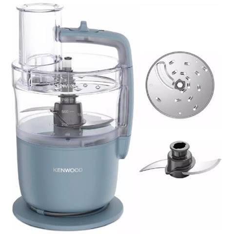 Robot da Cucina MultiPro Go FDP22.000GY Ciotola da 1.3L Lame per Impastare Disco da 4mm 650W Blu - Foto 1
