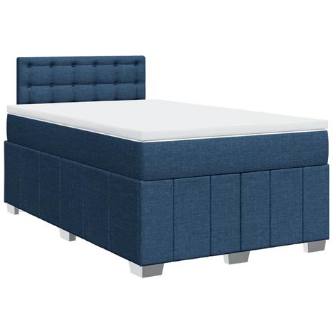 Giroletto a Molle con Materasso Blu 120x190 cm in Tessuto - Foto 1