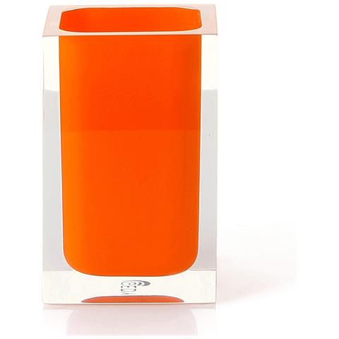 Portaspazzolini D'appoggio In Resina Ra98 Serie Rainbow Arancio - Foto 1