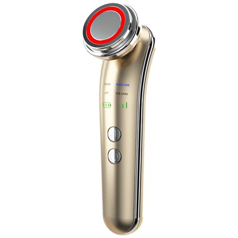 Massaggiatore Facciale A Led A 3 Colori Per Rassodamento Della Pelle E Pulizia Profonda Gold - Foto 1