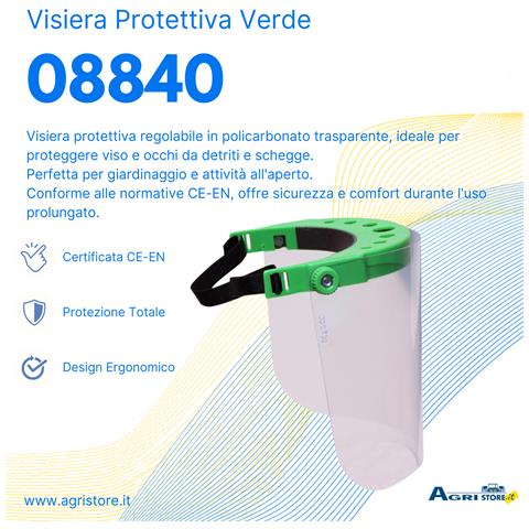 Visiera Protettiva In Policarbonato Verde Certificata Ce-en 10 Pezzi Confezione Da 10 Pezzi - Foto 2