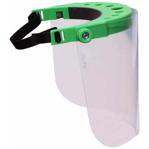 Visiera Protettiva In Policarbonato Verde Certificata Ce-en 10 Pezzi Confezione Da 10 Pezzi - Foto 1