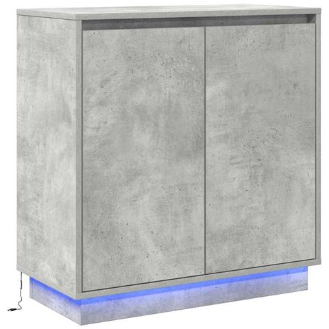 Credenza Grigio cemento 71 x 34.5 x 75 cm Legno multistrato - Foto 1
