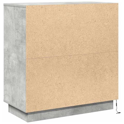 Credenza Grigio cemento 71 x 34.5 x 75 cm Legno multistrato - Foto 9