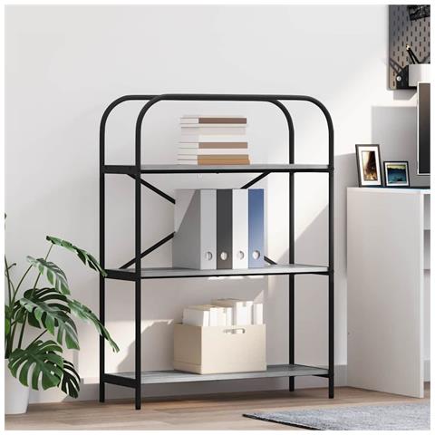 Libreria Grigio sonoma 80 x 30 x 109 cm Legno multistrato - Foto 2