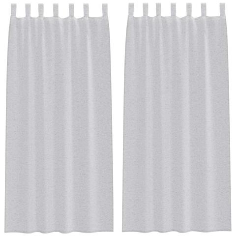 Tende con tende 2 pcs Grigio chiaro Poliestere - Foto 1
