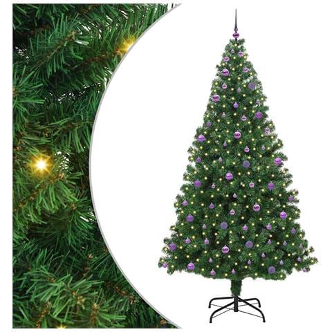 Albero di Natale artificiale con 300 LED Verde 240 cm - Foto 1