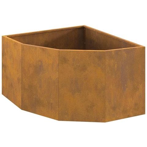 Vaso d'angolo Ruggine 60 x 60 x 35 cm acciaio corten - Foto 1