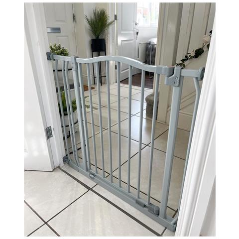 Safetots Cancelletto Di Sicurezza Con Parte Superiore Incurvata, 271cm - 280cm, Grigio Opaco - Foto 4