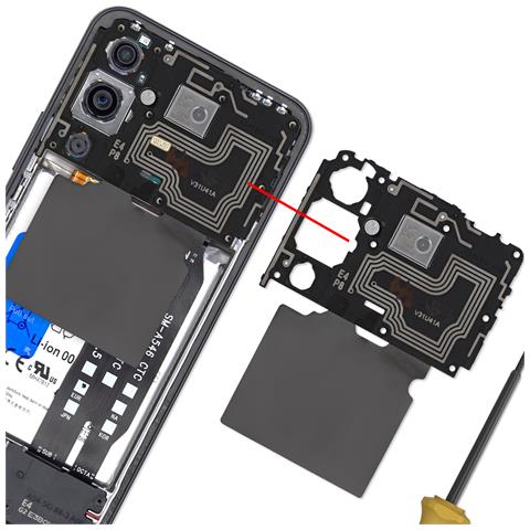 Nappe Antenna Nfc + Altoparlante Sostitutivo Per Galaxy A54, Nero - Foto 4