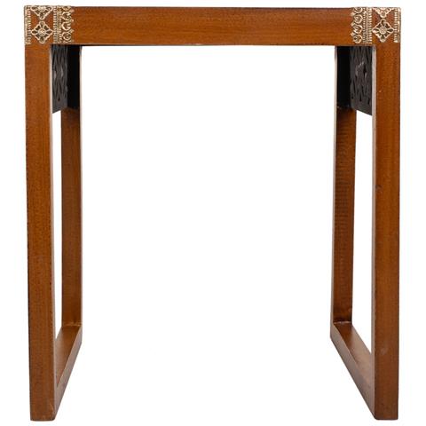 Tavolo In Legno E Metallo Marrone 42x40x48 H - Foto 2
