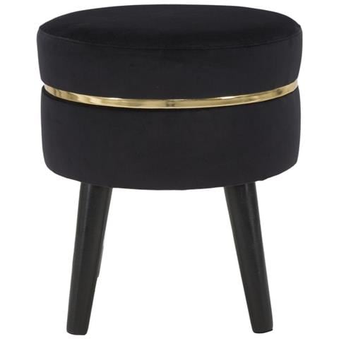 Sgabello Basso Vkh460-nero-legno-35x35x40,5 Cm - Foto 2