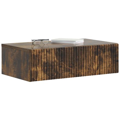 Tavolino da Parete Laterale Rovere Fumo 59 x 34,5 x 17 cm - Foto 2