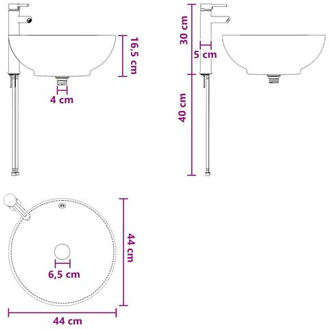 Mobile Lavabo da Parete Bianco 49,5 x 44,5 x 65 cm - Foto 9