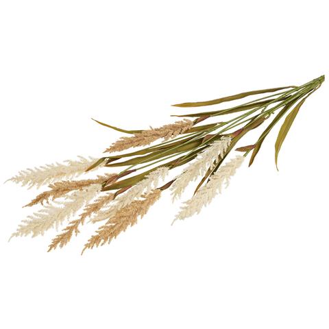 Erba Decorativa Artificiale Beige /sabbia 2 Steli 130 Cm - Foto 1