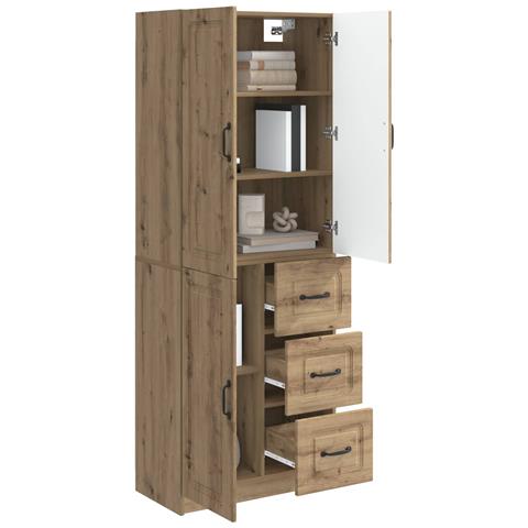 Set di armadi 2 pcs Rovere Artigianale Legno ingegnerizzato - Foto 2