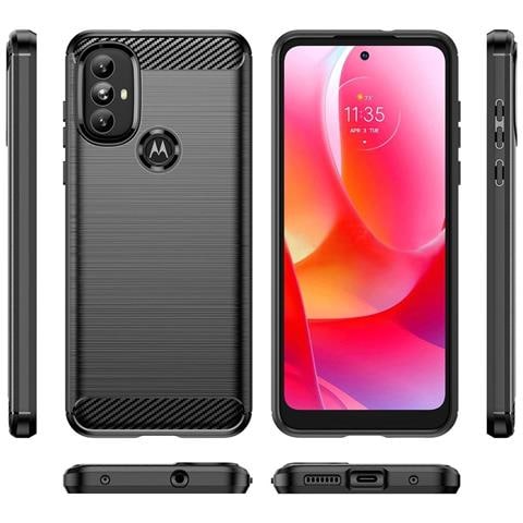 Custodia In Carbonio Flessibile Per Motorola Moto G Power 2022 Nera - Foto 1