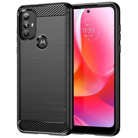 Custodia In Carbonio Flessibile Per Motorola Moto G Power 2022 Nera - Foto 2