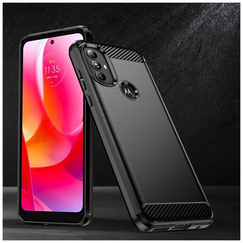 Custodia In Carbonio Flessibile Per Motorola Moto G Power 2022 Nera - Foto 7