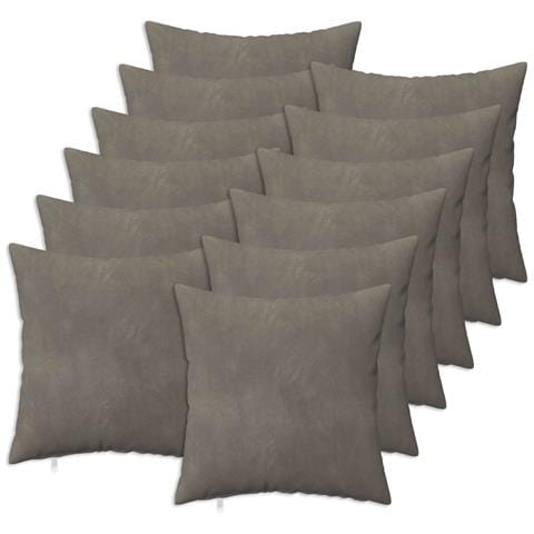 Cuscino con cuscino HEERLEN 12 pz Grigio Chiaro Velluto - Foto 1