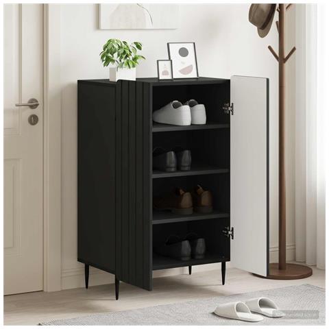 Mobile per scarpe ZWOLLE 59,5 x 39,5 x 91,5 cm Nero - Foto 2
