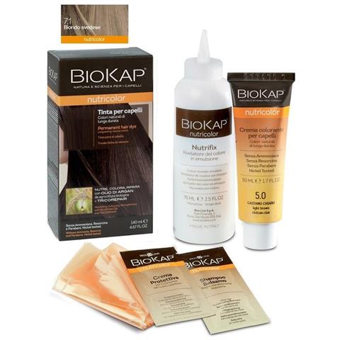 Biokap Nutricolor 7,1 New Biondo Svedese Tinta Tubo + Flacone - Foto 1