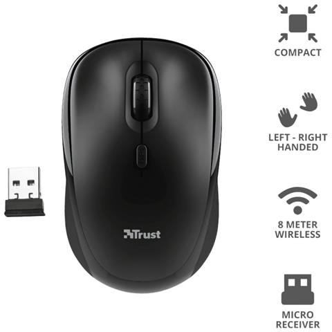 Mouse TM-200 Ottico 4 Tasti 1600 DPI Colore Nero - Foto 2